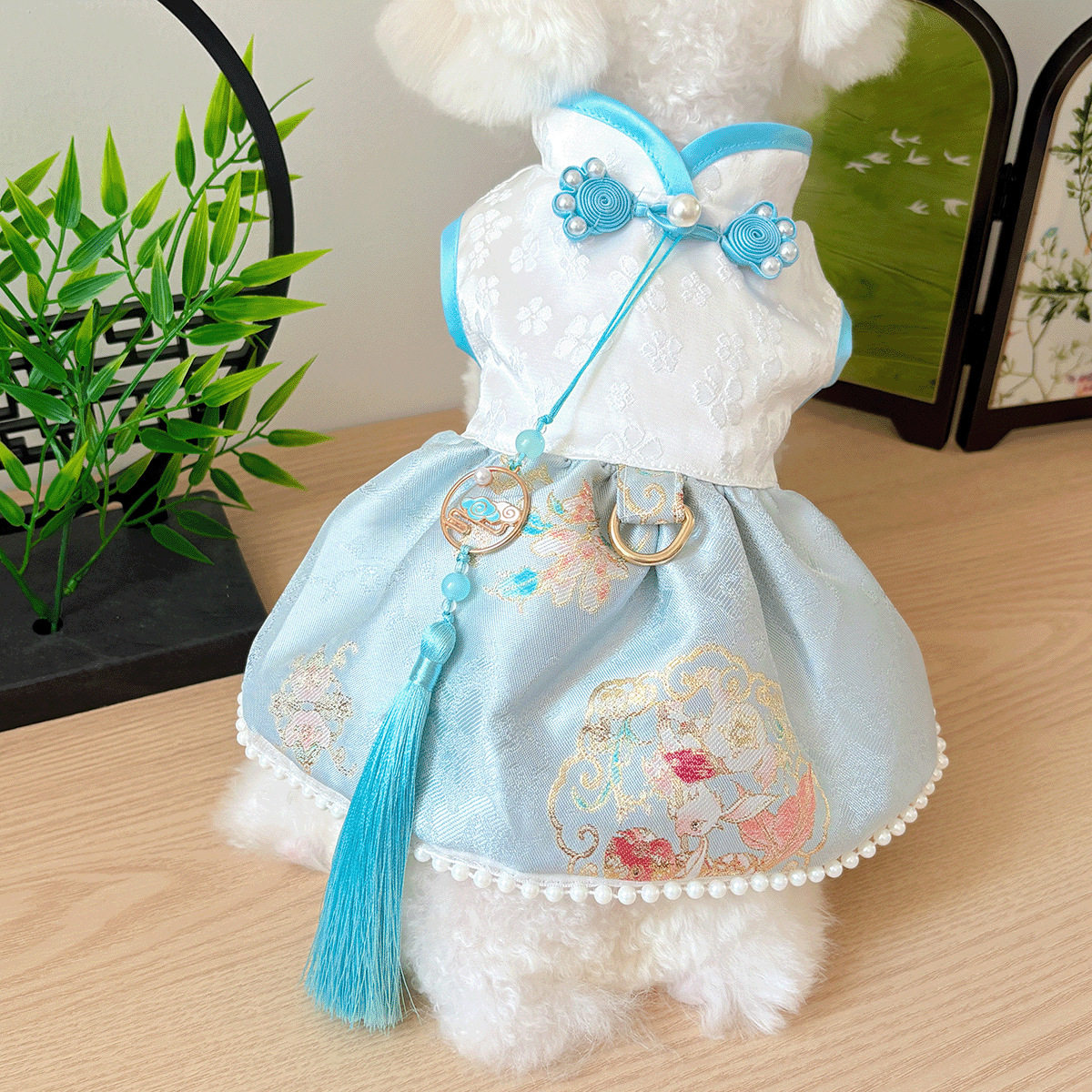 狗狗衣服蝴蝶流苏唐装连衣裙猫咪衣服国风中小型犬适用新中式服装,宠物/宠物食品及用品,狗宠物服装/雨衣,淘宝优惠券,粉丝福利购,淘宝优惠卷