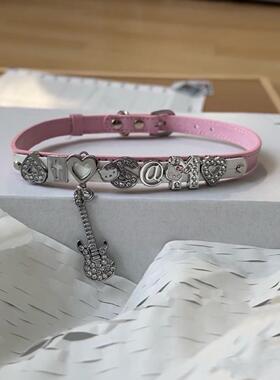 涩谷HelloKitty甜酷小众y2k太妹闪闪水钻字母项链