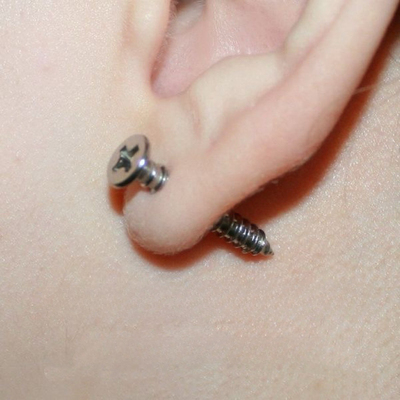 稀奇古怪的耳环小众简约复古耳钉女酷螺丝气质男蹦迪欧美夸张个性