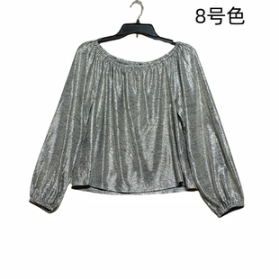 高级感长袖 复古宽松打底衫 衬衫 夏季 显瘦遮肉上衣 女款 外贸原单法式