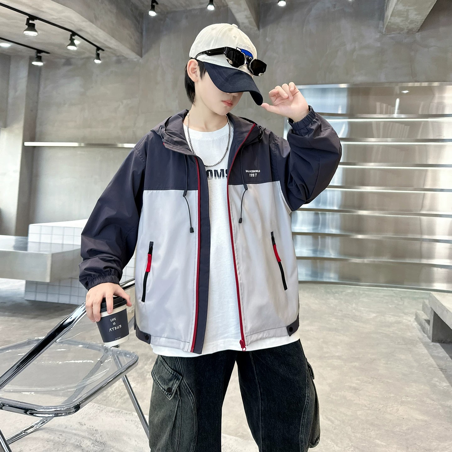 2026新款男童春秋连帽帅气外套