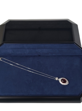 VCA同款黑色烤漆超纤珠宝看货盘直播展会有质感钻石培育珠宝盘