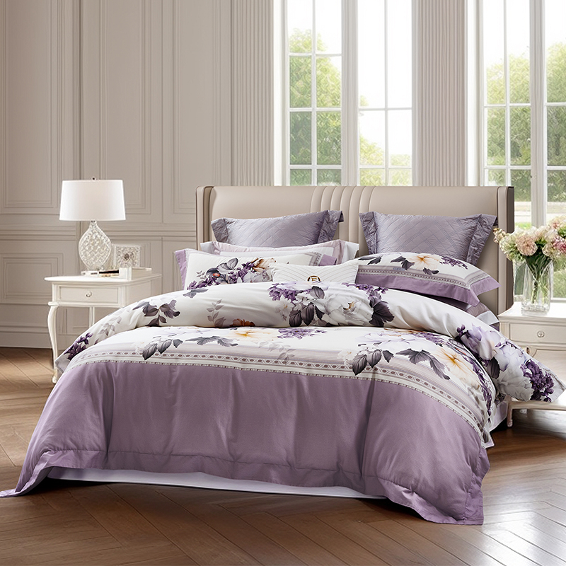 富安娜家纺床上四件套纯棉全棉床单被套印花床上用品【专柜同款】