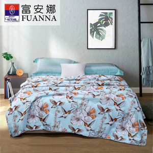 富安娜空调被子被芯可水洗1.5m床夏凉被褥夏季薄款被子T