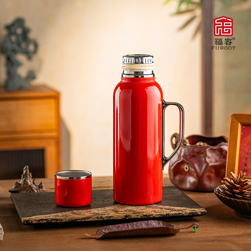 福容保温壶焖茶壶机械温显古早壶传家壶平替316不锈钢户外大容量