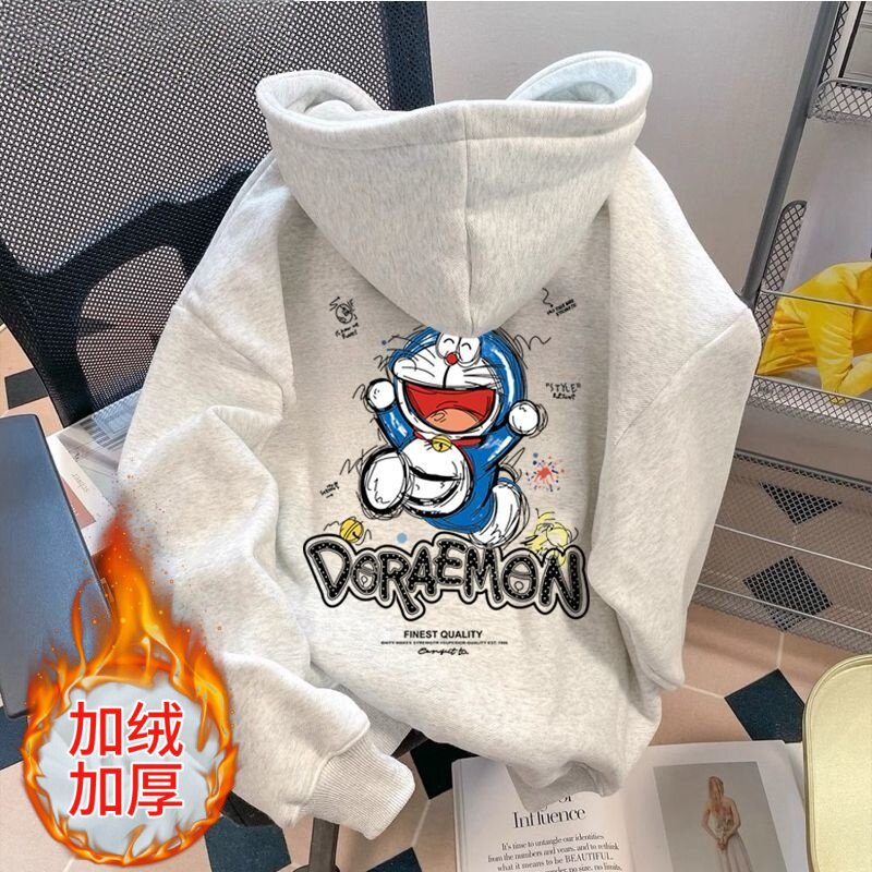 多啦A梦重磅连帽卫衣男女秋冬季卫衣