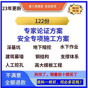 专家论证方案安全专项暗挖水下作业钢构深基坑模板工程超危大高支