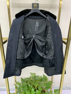 铭盛缘2024秋冬新品男士商务水貂毛领可脱卸獭兔毛内胆尼克服外套