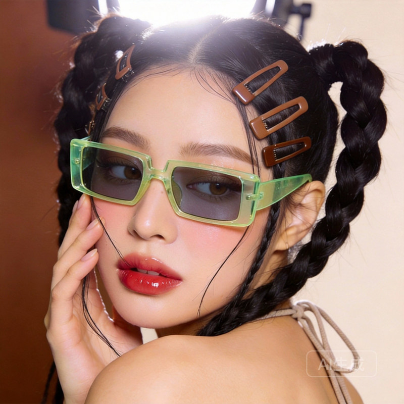 欧美流行方形超酷黑超复古墨镜男 2026新款太阳镜女防紫外线街拍