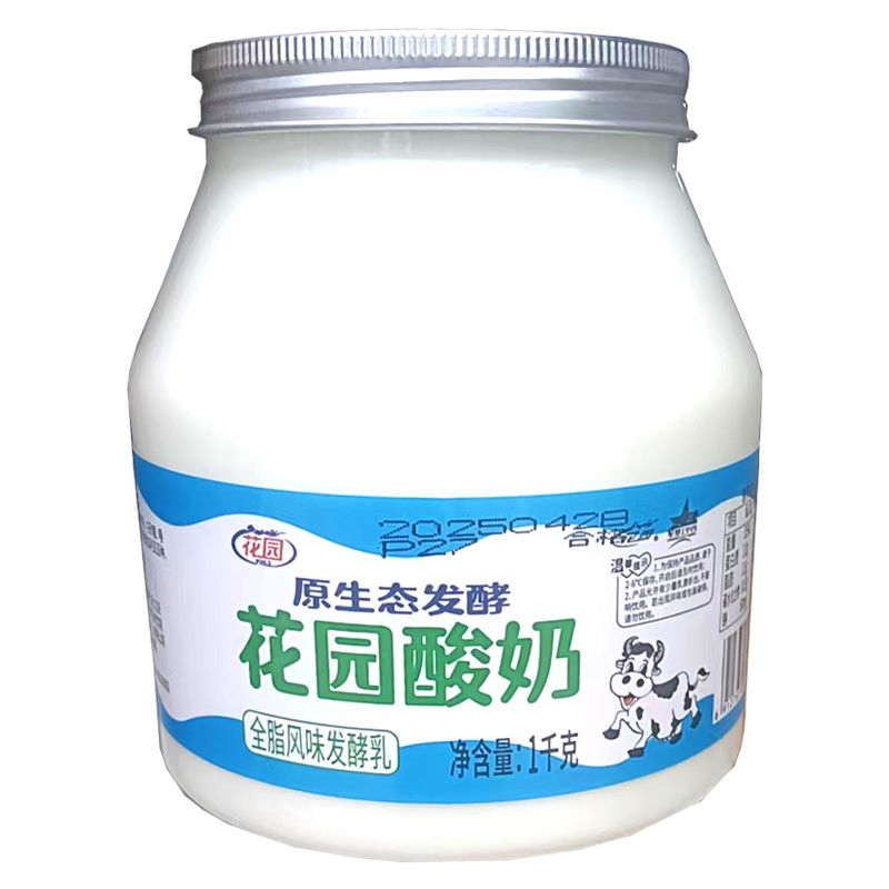 1kg/桶【大桶】新疆花园酸奶-全脂风味发酵乳