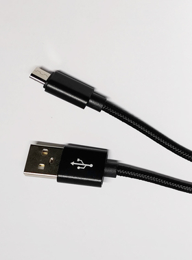 黑色3m车载手机充电线3米数据线汽车时钟安卓孔充电Micro USB尼龙