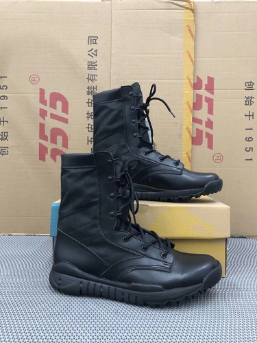 新版CQB超轻战术靴黑色春夏超轻作战靴透气执勤工作高筒作训靴子