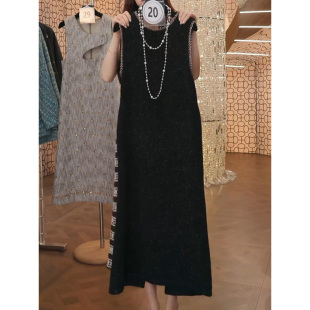 高级感气质名媛无袖 超仙减龄轻熟风显瘦A字裙 马甲裙2025秋冬新品