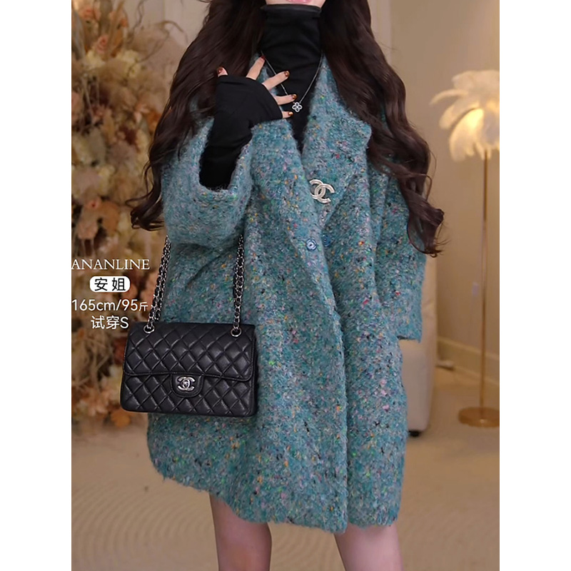 高档轻奢洋气加厚保暖毛呢外套2025冬季新款气质减龄百搭显瘦大衣