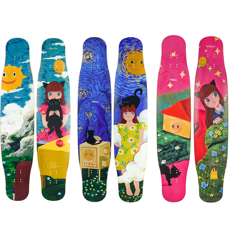 喵长板Meow滑板喵三代男女生dancing舞板刷街公路板成人专业板