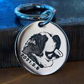 宠物挂牌照片定制宠物深雕刻字狗狗猫咪刻字定制防丢牌不锈钢铭牌