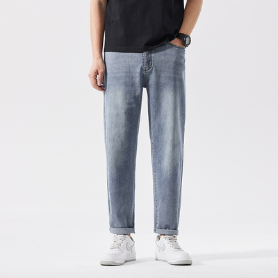 120-300斤高弹力九分牛仔裤