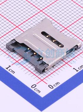 HYC02-SIM06-180 Micro SIM卡座 6P 翻盖式 翻盖 小卡