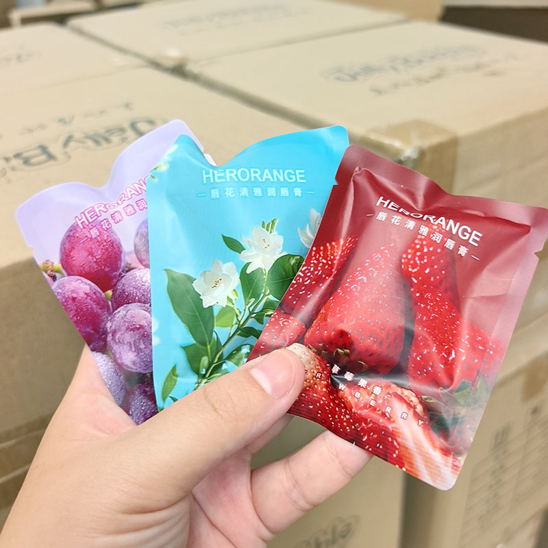 唇膏~果味唇花清雅润唇膏 唇蜜 滋润保湿补水防干裂 有色唇釉