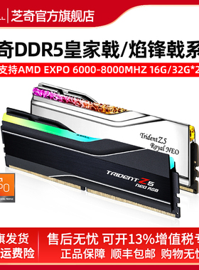 芝奇ddr5 焰锋戟灯条6000 C28 皇家戟c26 AMD EXPO内存条16G套装