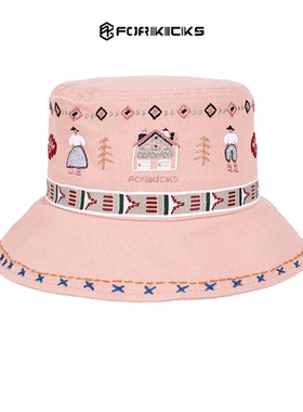 forkicks运动印花动物环球渔夫帽时尚百搭盆帽休闲帽遮阳帽子