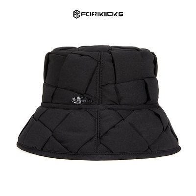 Forkicks超轻方格手工编织渔夫帽男女同款韩版时尚盆帽显脸小FK60