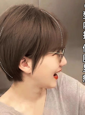 假发女短发时尚新款夏季薄款网红中短发减龄波波头自然真发假发套