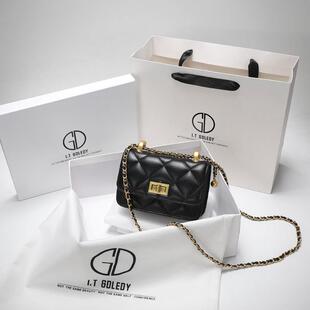 香港IT GDLEDY小香风菱格炼条包女小包包2025新款女包单肩斜挎包