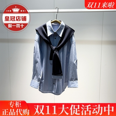 太平鸟女2025秋装正品国内休闲长袖衬衫A1FCF330J-699