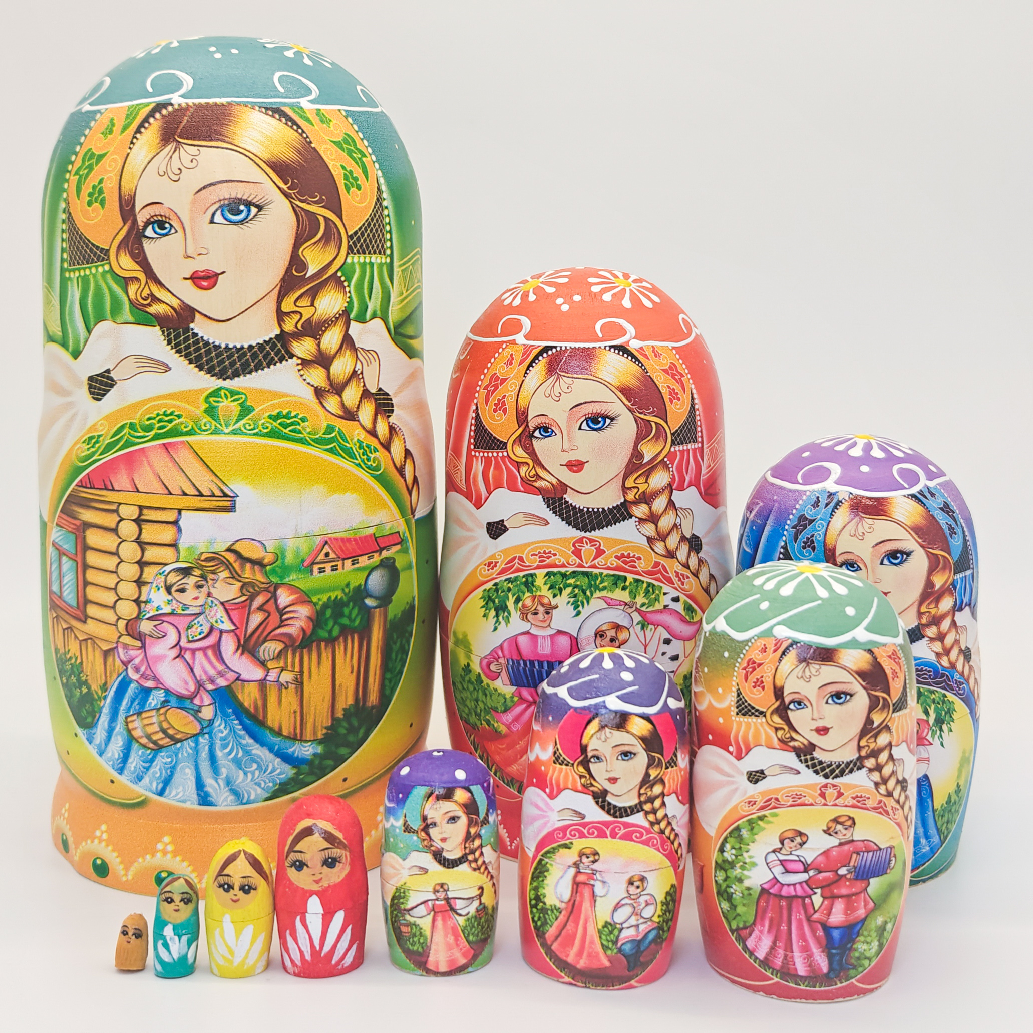 俄罗斯套娃10层哈尔滨冰雪节旅游纪念品节日礼物摆件儿童玩具