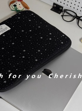 新款韩国ins星星笔记本内胆包苹果笔记本电脑包MacBookAir华为matebook14寸联想Thinkpad保护套iPad保护套
