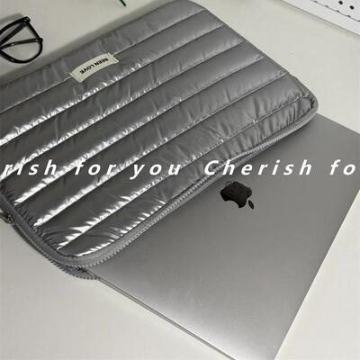 韩国新款ins亮面笔记本内胆包使用于MacBookair13.3保护套iPad内胆包华为matebook14s联想小新简约时尚电脑包