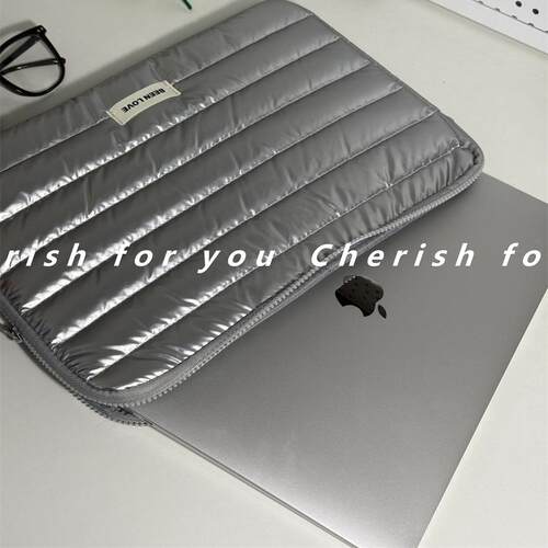 韩国新款ins亮面笔记本内胆包使用于MacBookair13.3保护套iPad内胆包华为matebook14s联想小新简约时尚电脑包