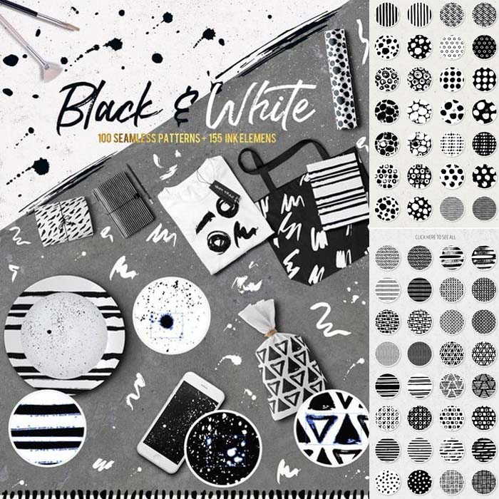 A1397矢量几何涂鸦斑点斑驳线条四方连续印花包装纹理 AI设计素材