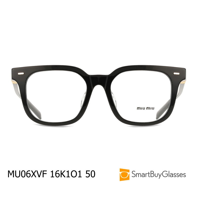 miumiu眼镜框架 眼镜架亚洲款中性黑色板材镜框时尚简约 MU06XVF