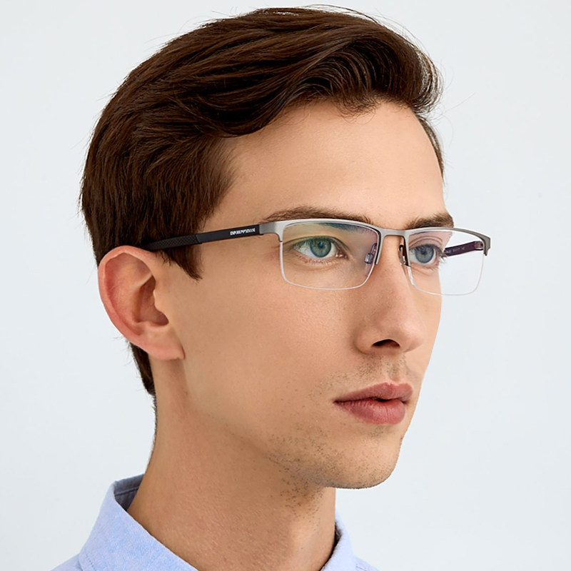 Emporio Armani阿玛尼眼镜框正品男商务金属半框男框架镜 EA1041