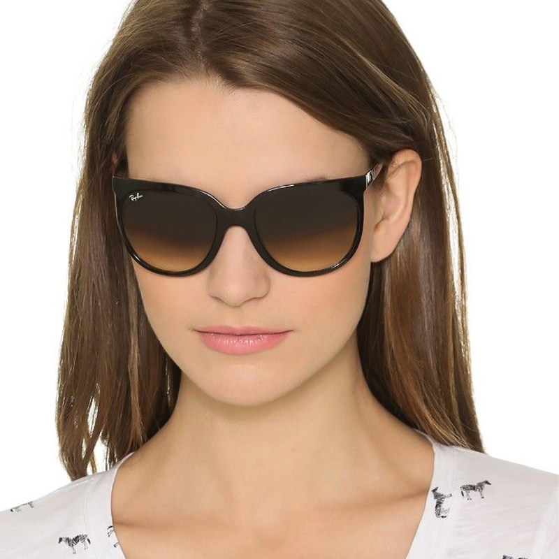 Ray Ban 雷朋板材太阳镜正品时尚女性简约猫眼大框圆形墨镜RB4126
