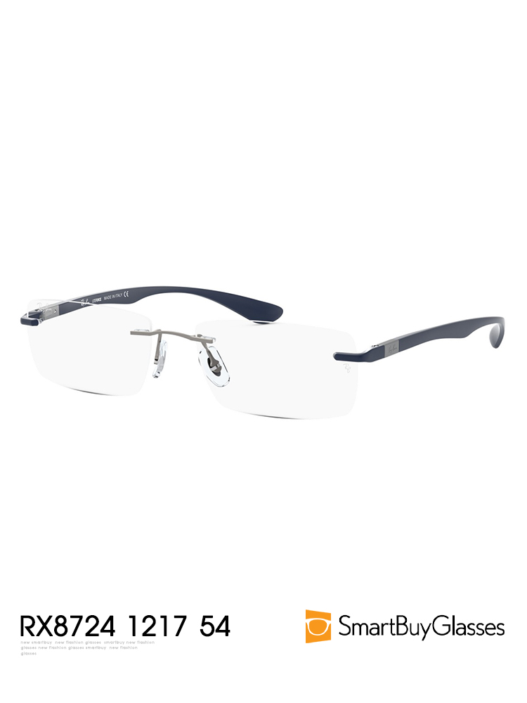 Ray-Ban雷朋眼镜架 无框商务休闲日常斯文情侣款办公框架镜RX8724