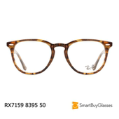rayban雷朋眼镜玳瑁板材方框光学眼镜架男女镜框 RX7159