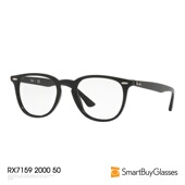 简约气质黑框商务办公框架镜 Rayban雷朋框架眼镜正品 男女 RX7159