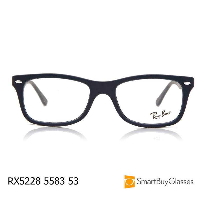 rayban雷朋眼镜黑色方框眼镜架男女简约近视框架镜 RX5228