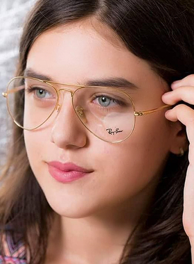 Rayban雷朋框架眼镜男女魏晨同款金丝边飞行员防蓝光框架镜RX6489