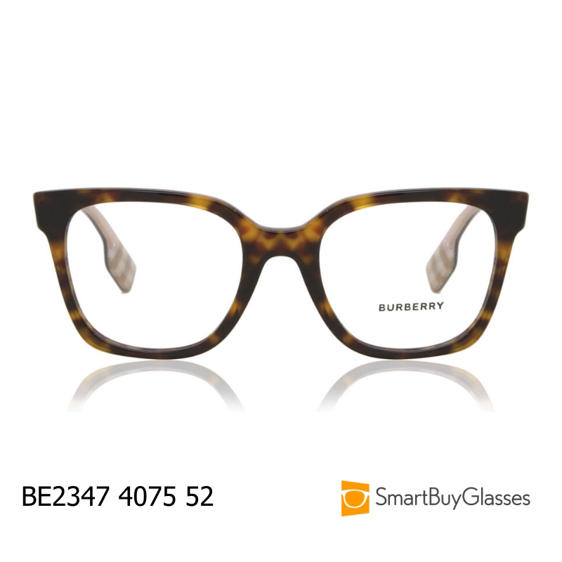 BURBERRY博柏利猫眼框眼镜架女时尚经典琥珀色板材镜框BE2347