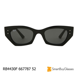 雷朋墨镜rayban猫眼太阳镜女黑色方框墨镜时尚复古风RB4430F
