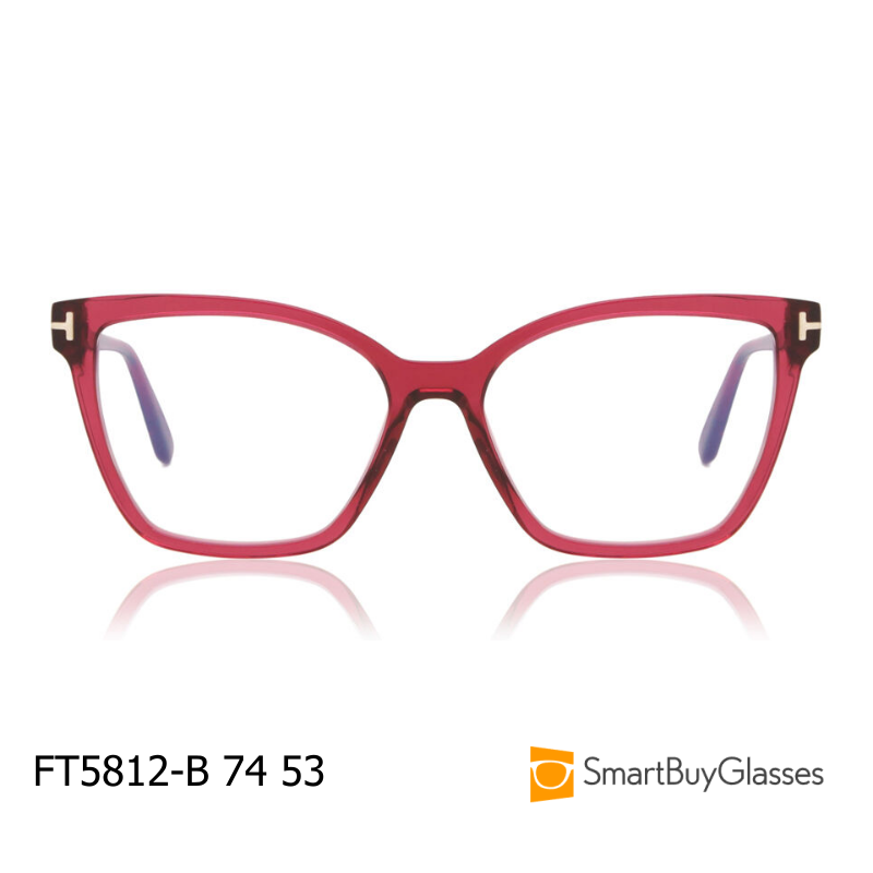Tom Ford汤姆福特眼镜框女士时尚方框防蓝光框架镜FT5812-B