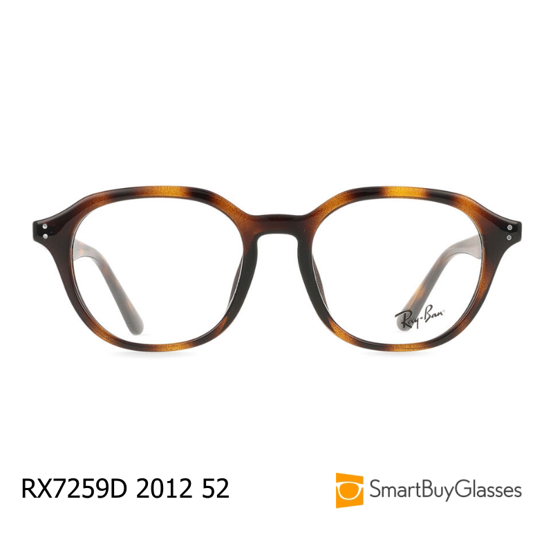 雷朋眼镜rayban玳瑁色方框板材眼镜架男女简约光学镜框RX7259D