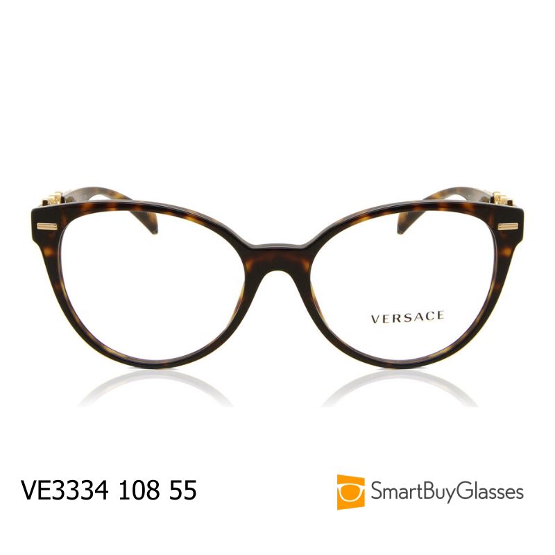 范思哲眼镜架VERSACE大框猫眼琥珀色板材镜框 VE3334