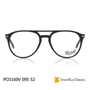 persol眼镜双梁板材飞行员圆框镜架男女镜框 PO3160V