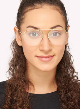 Ray-Ban雷朋眼镜架 蓝光复古飞行员斯文文艺时尚男女框架镜RX6444