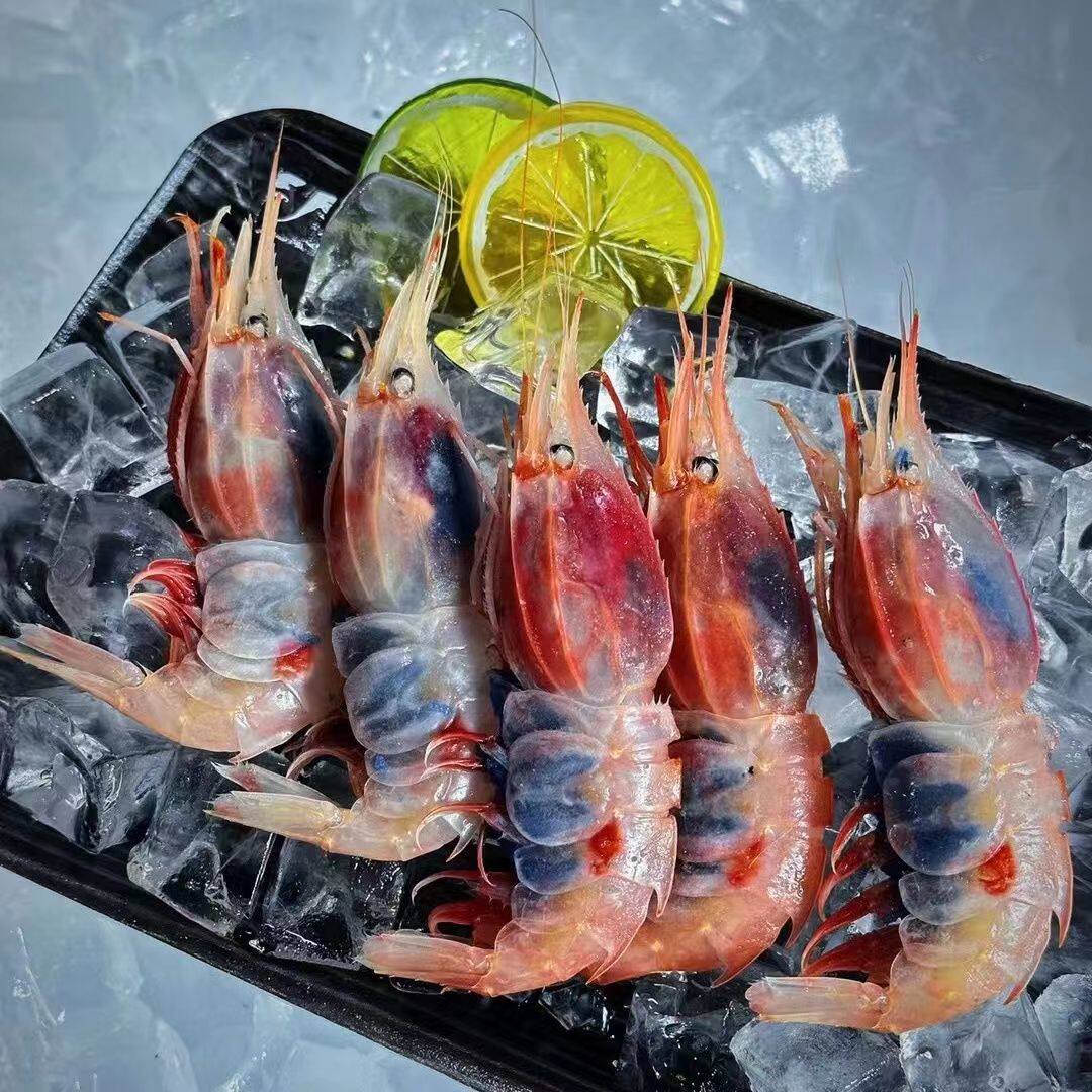 国产牡丹虾刺身鲜活速冻生呛甜虾新鲜生吃仙桃虾非加拿大牡丹虾